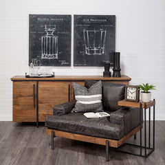 Redding Bronze Metal Square Table Clock