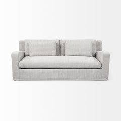 Denly Frost Gray Slipcover Three Seater Sofa