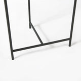 Stella Gray/Black Round Marble Top Accent Table