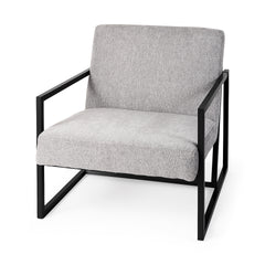 Armelle Gray/Black Fabric Seat Accent Chair