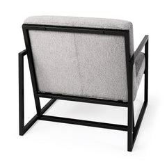 Armelle Gray/Black Fabric Seat Accent Chair