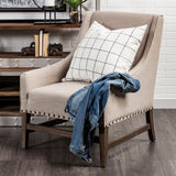 Suzanne White/Black 22x22 Square Pattern Pillow Cover