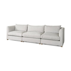 Valence Light Gray 3-Piece Modular Sofa Set