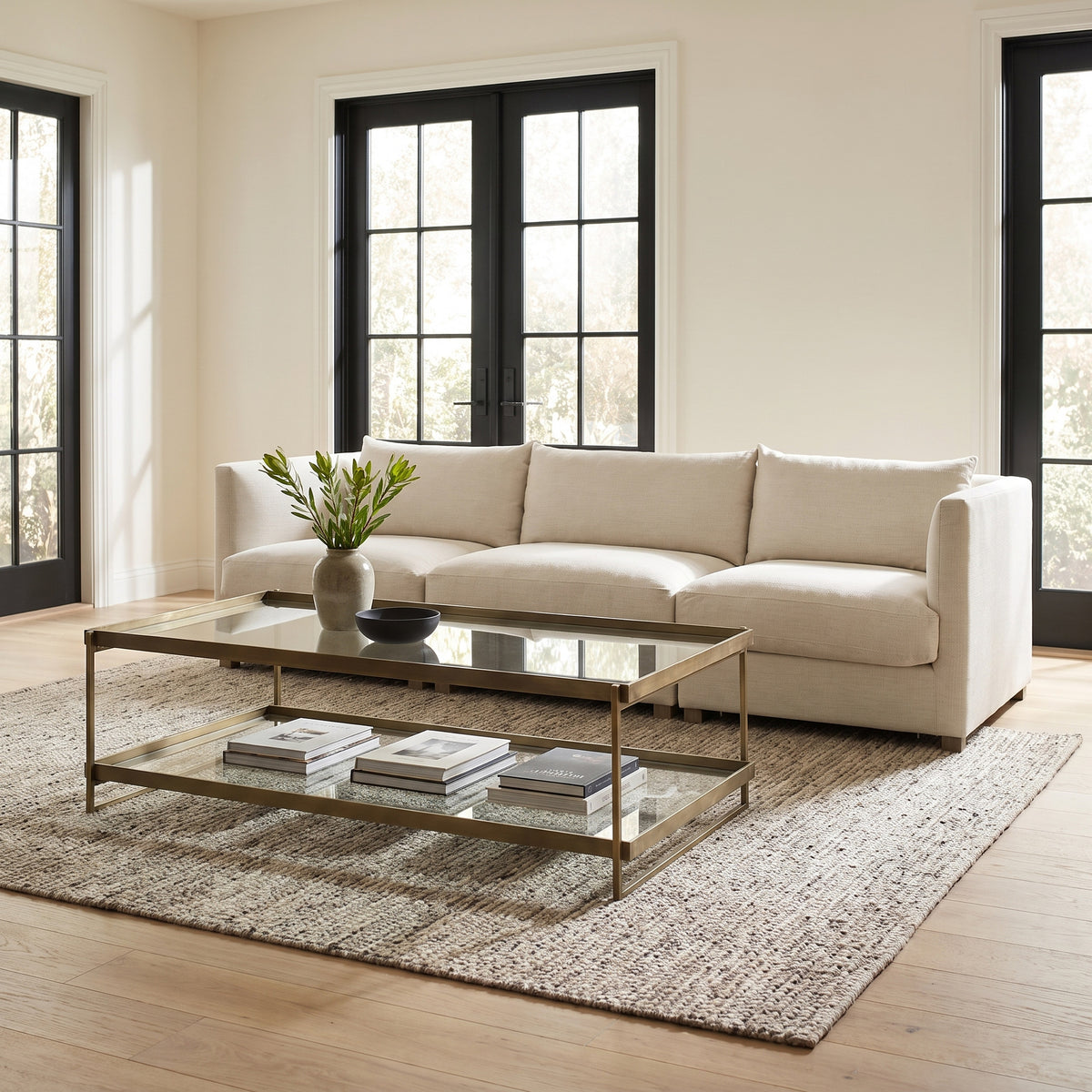 Valence Beige 3-Piece Modular Sofa Set