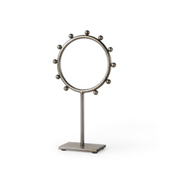 Elio Gunmetal Gray Small Studded Hoop Object
