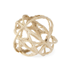 Kali Beige Small Decorative Metal and Paper Object