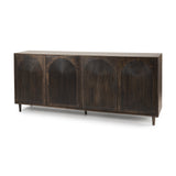 Tucker Dark Brown with Carved Arch Pattern 4 Door Sideboard