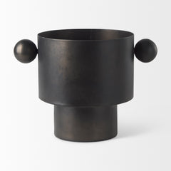 Juno Medium Black Iron Vase - Ornate Home