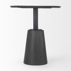 Maxwell Black-Brown/Black 32" Round Pedestal Dining Table