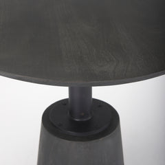 Maxwell Black-Brown/Black 32" Round Pedestal Dining Table