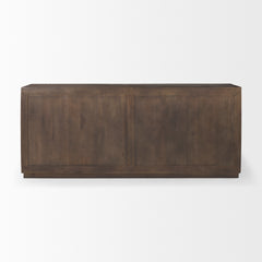 West Medium Brown Wooden Angular Sideboard - Ornate Home