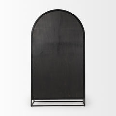 Sloan Black Wood Arch Cabinet