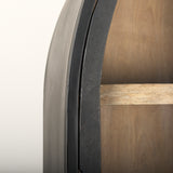 Sloan Black Wood Arch Cabinet - Ornate Home