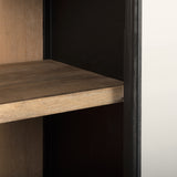 Sloan Black Wood Arch Cabinet - Ornate Home