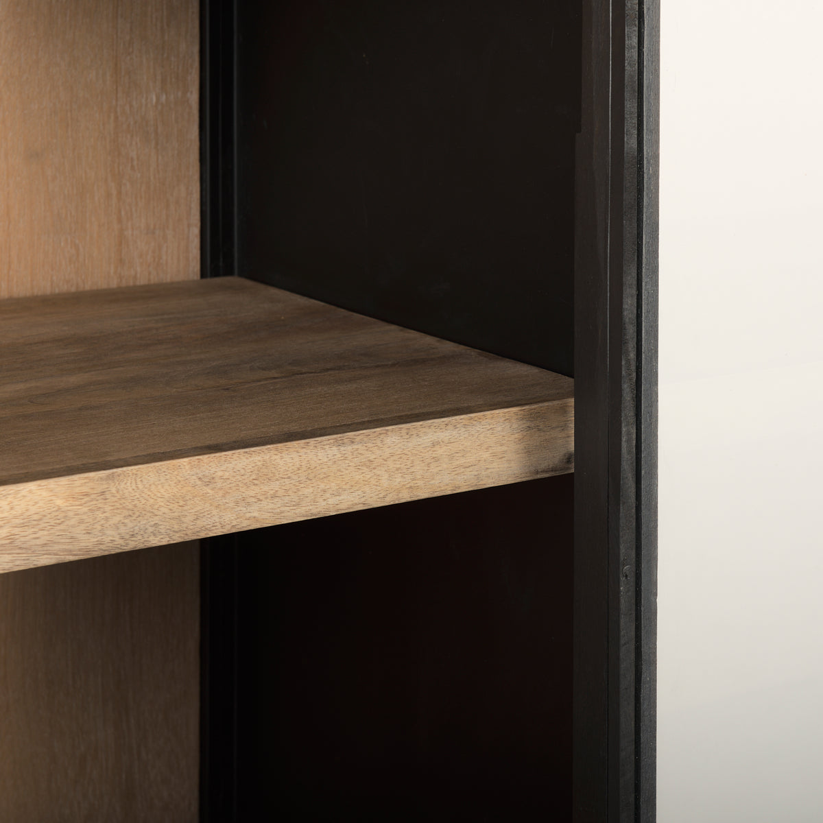 Sloan Black Wood Arch Cabinet - Ornate Home