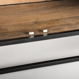 Sloan Black Wood Arch Cabinet - Ornate Home
