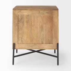 Cairo Light Brown Wood 2 Drawer Accent Table - Ornate Home
