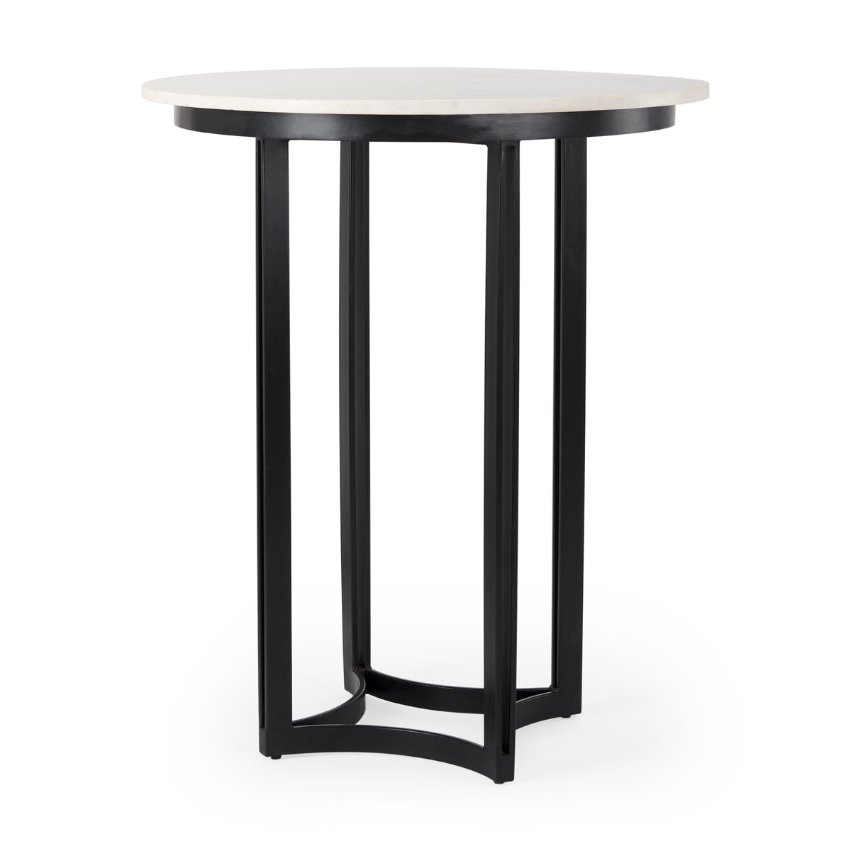 Tanner White/Black Pedestal Dining Table