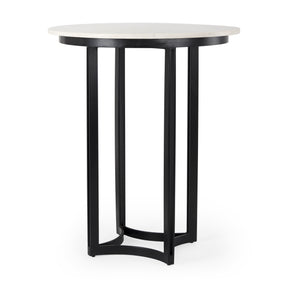 Tanner White/Black Pedestal Dining Table