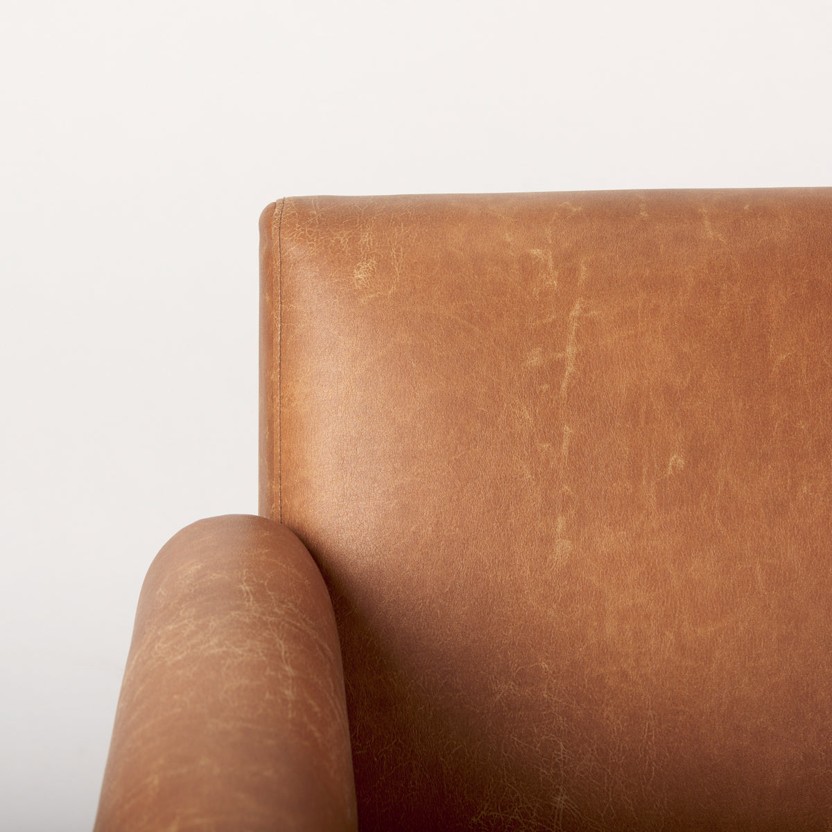 Ashton Brown Vegan Leather with Light Wood Accent Chair