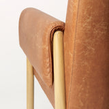 Ashton Brown Vegan Leather with Light Wood Accent Chair