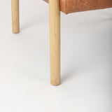 Ashton Brown Vegan Leather with Light Wood Accent Chair