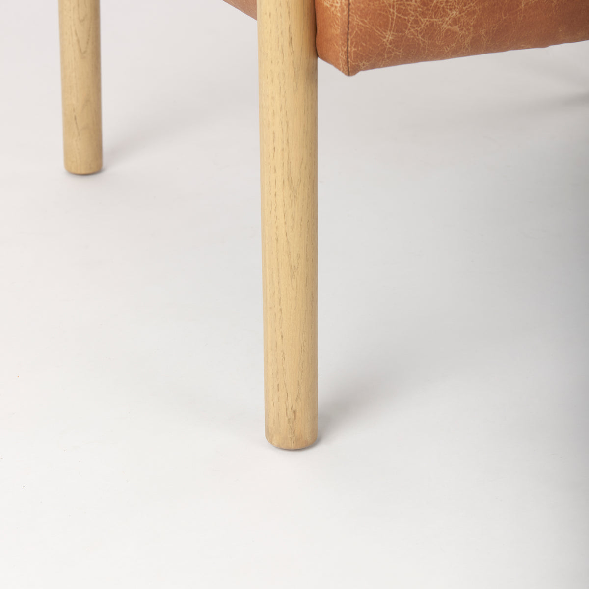 Ashton Brown Vegan Leather with Light Wood Accent Chair