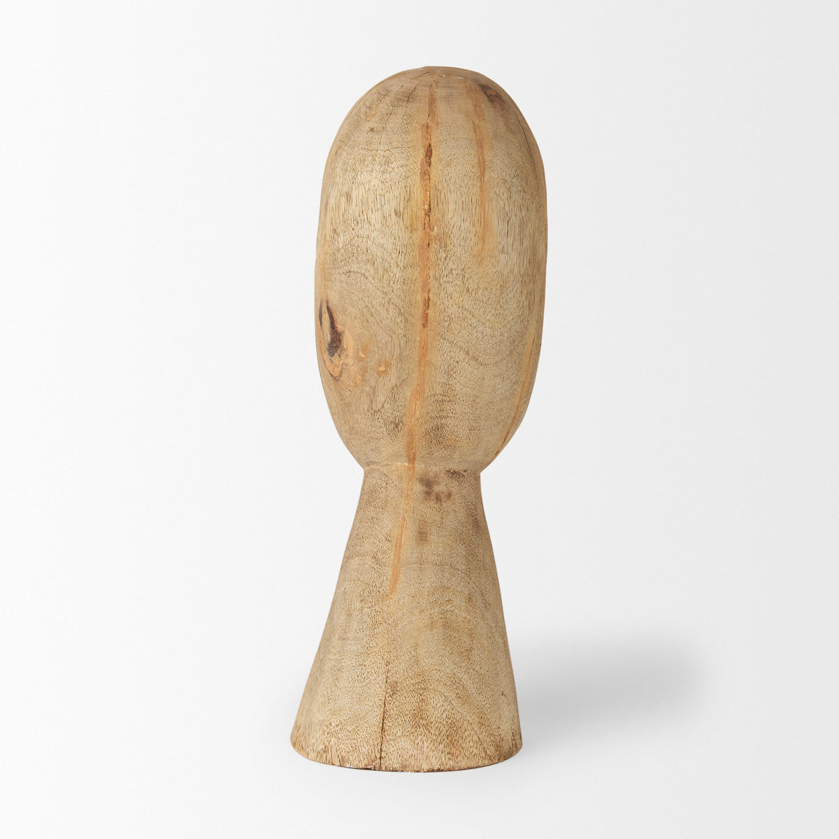 Ivan Brown Large Wooden Head Sculpture