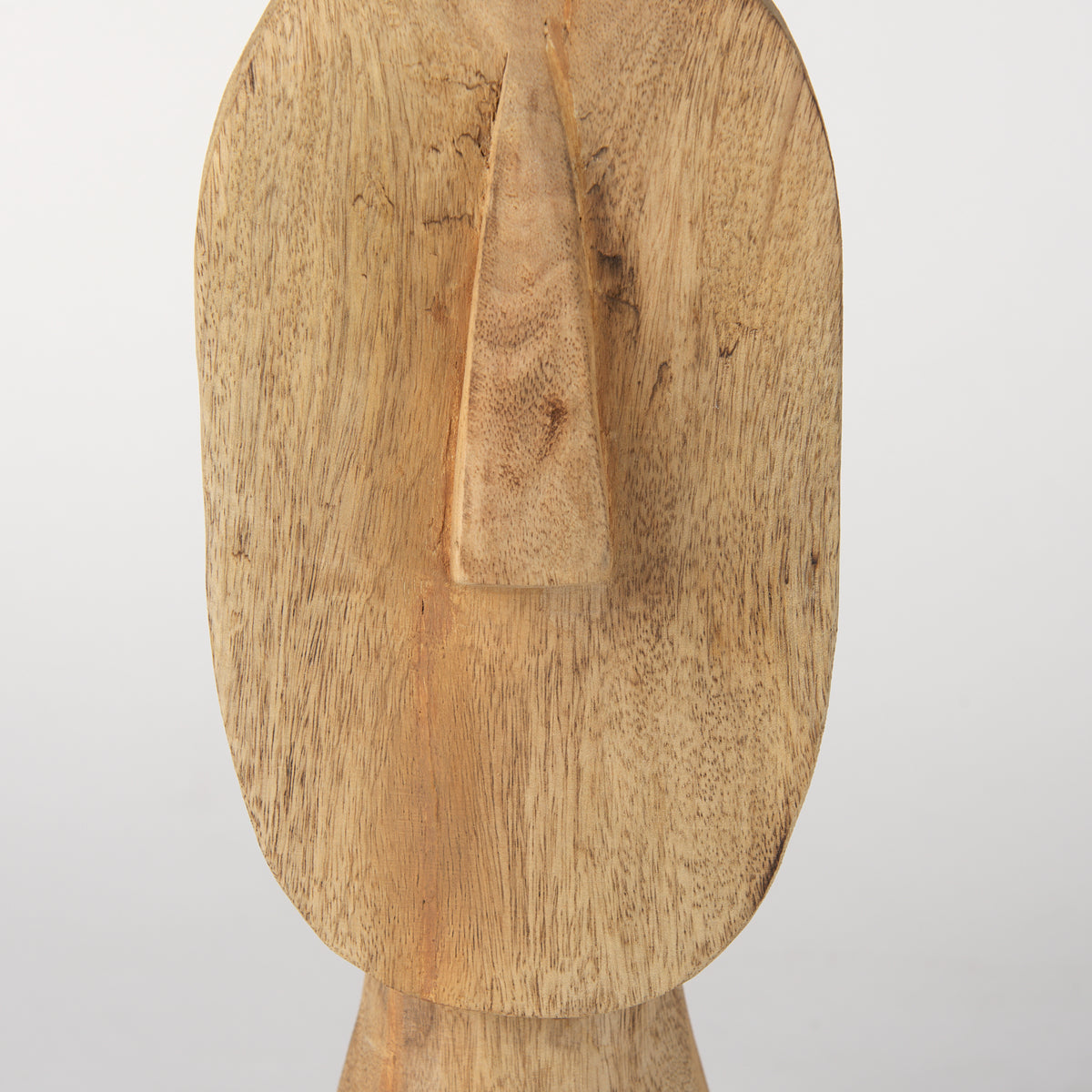 Ivan Brown Large Wooden Head Sculpture