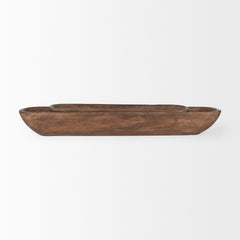 Athena Medium Brown Extra Large Reclaimed Wood Trays (Set of 2)