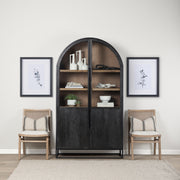 Sloan Black Wood Arch Cabinet - Ornate Home