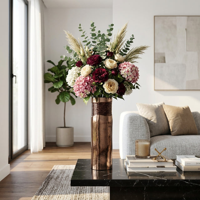 Llanada Bronze Large Glass Textured Enamel Vase