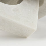 Linx White Large Granite Resin Sculpture Decorative Object