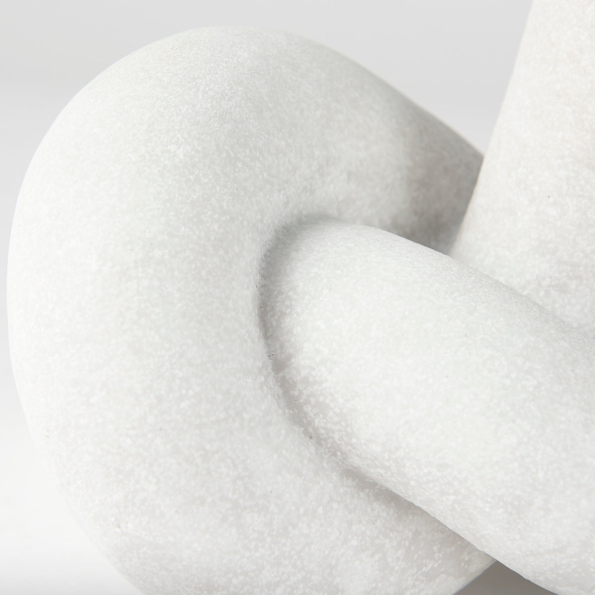 Otto White Granite Resin Small Knot Sculpture Decorative Object