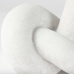 Otto White Granite Resin Small Knot Sculpture Decorative Object