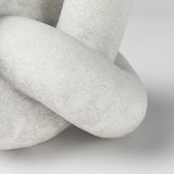 Otto White Granite Resin Small Knot Sculpture Decorative Object