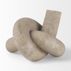 Otto Gray Sandstone Resin Small Knot Sculpture Decorative Object