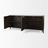 Tucker Dark Brown with Carved Arch Pattern 4 Door Sideboard