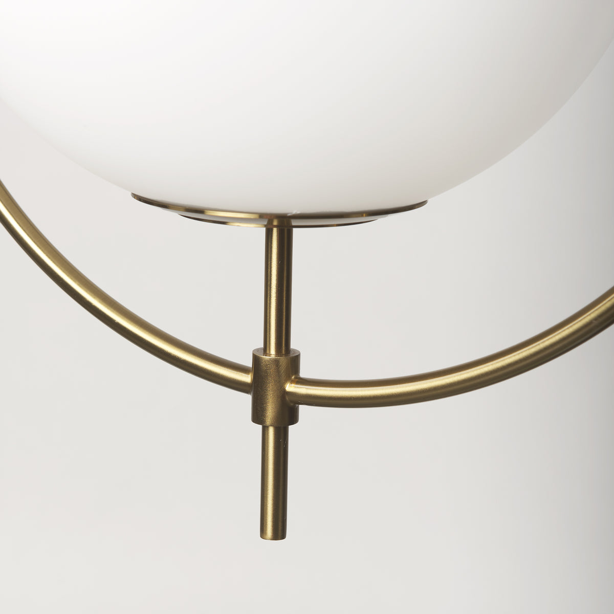 Farrah Gold Frosted Glass Globe Metal Pendant Light