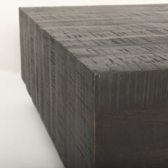 Hayden Dark Brown Wood Square Coffee Table