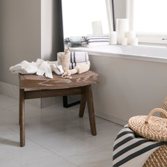 Arvin Medium Brown Wooden Stool