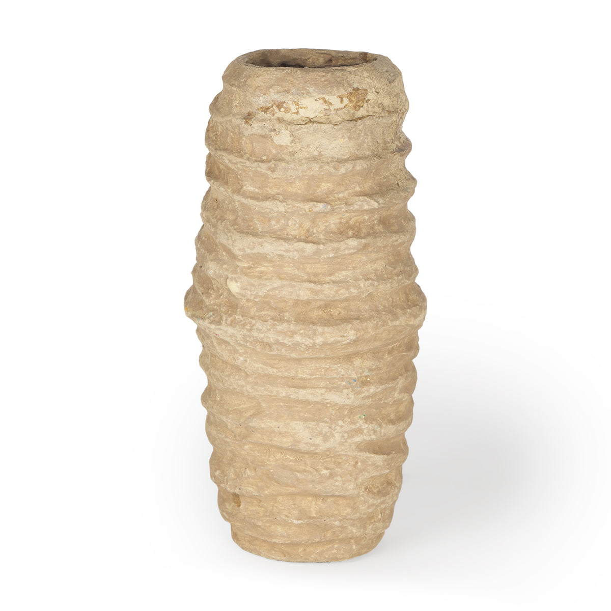 Kamli Beige Small Paper Mache Vase