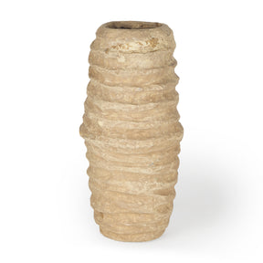 Kamli Beige Small Paper Mache Vase