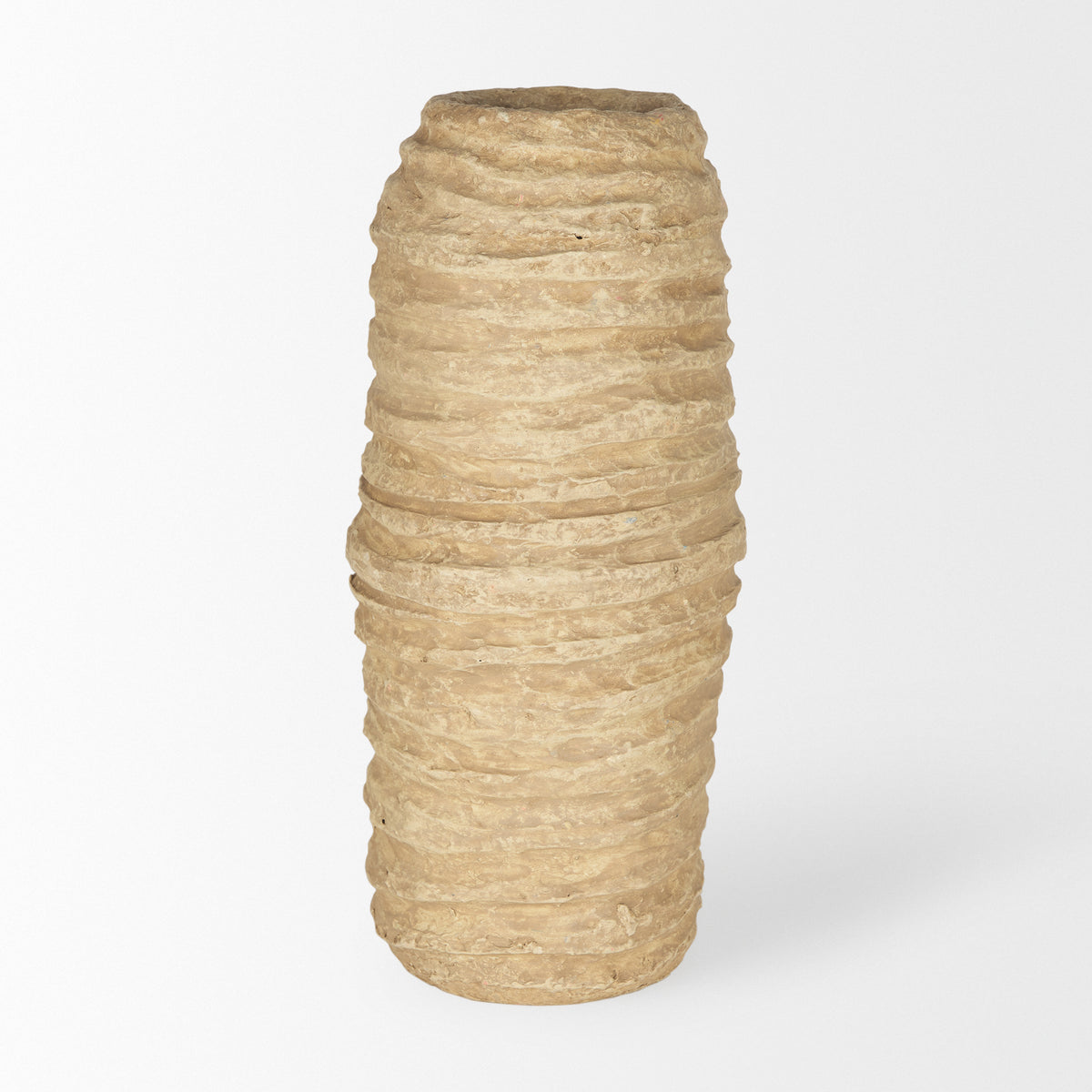 Kamli Beige Large Paper Mache Vase