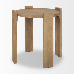 Evelyn Light Brown Round End/Side Table