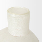 Heket White Short Glass Vase