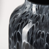 Masai Black Large Mottled Glass Vase