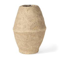 Rundal Beige Small Paper Mache Vase