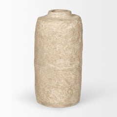 Rama Beige Small Paper Mache Floor Vase