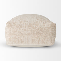 Khloe Cream Large Pouf